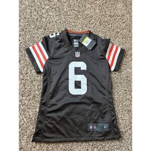 Nike NFL On Field Dri-Fit Cleveland Browns Mayfield Jersey Small Brown Red White